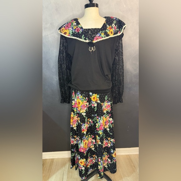 🖤Vintage 3-Piece "Lacy Afternoon" by Shell Kepler Dress – M – Made in USA🖤 - Picture 14 of 16